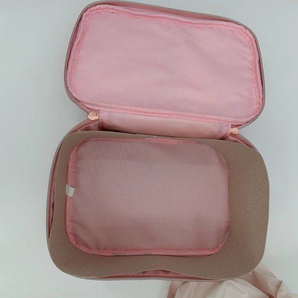 CONAIR SOPHIA JOY PINK FLORAL PRINT TRAIN CASE, MAKEUP BAG TRAVEL BAG FOR COSMET - Picture 9 of 16